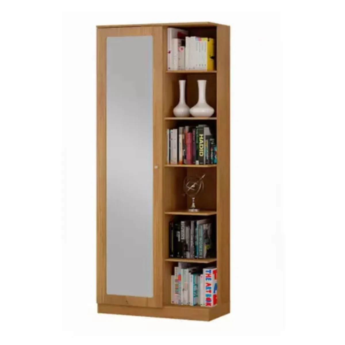 Armário Multiuso João Pessoa 1 Porta Com Espelho Cinamomo - Valdemoveis
