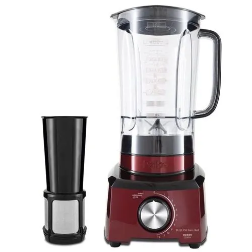 Liquidificador Philco PLQ1350 Turbo 3L Inox Vermelho Max Pro 12 velocidades 1200W