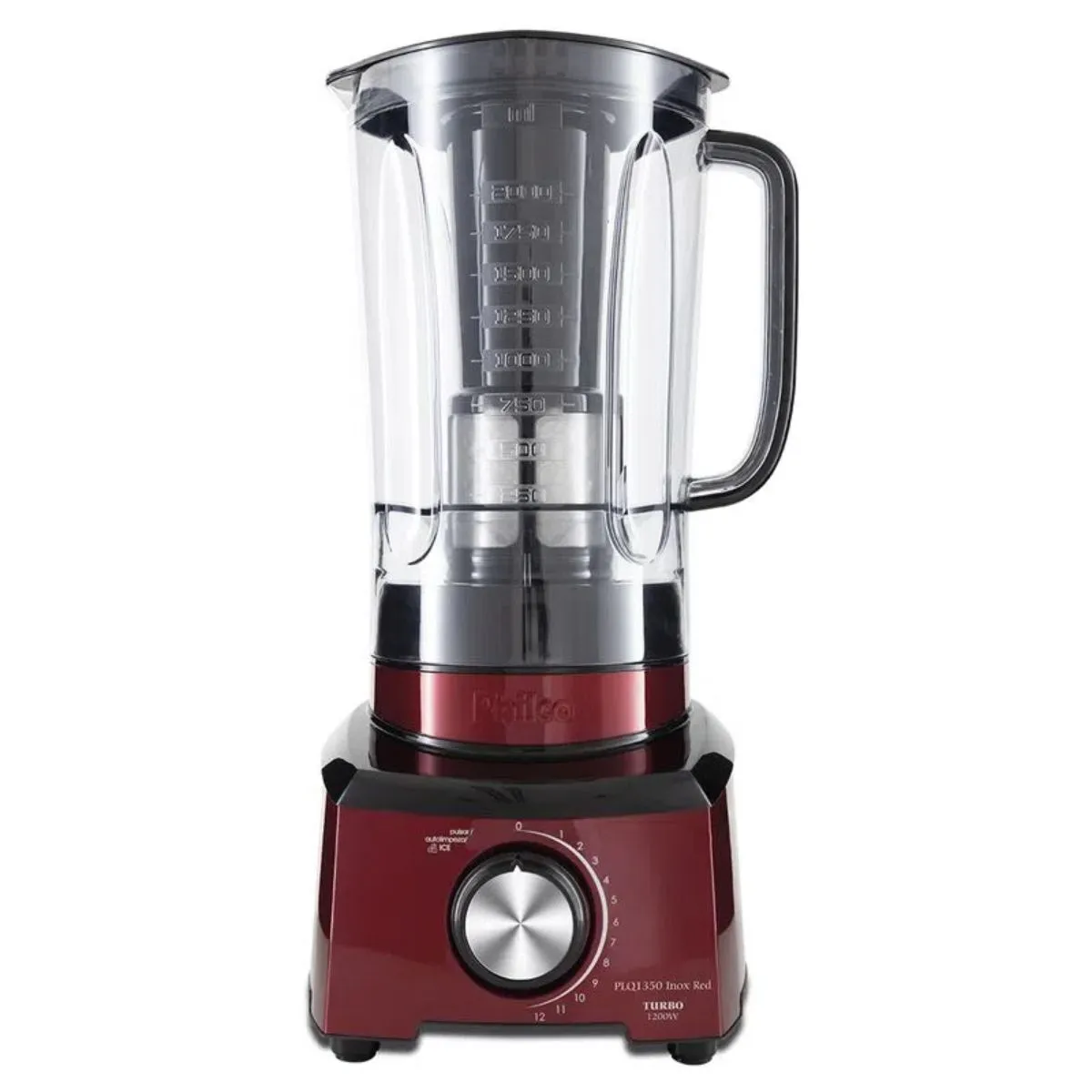 Liquidificador Philco PLQ1350 Turbo 3L Inox Vermelho Max Pro 12 Velocidades 1200W