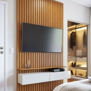 Home Ripado Prime 1.40 Com 2 Gavetas Nature/Off White