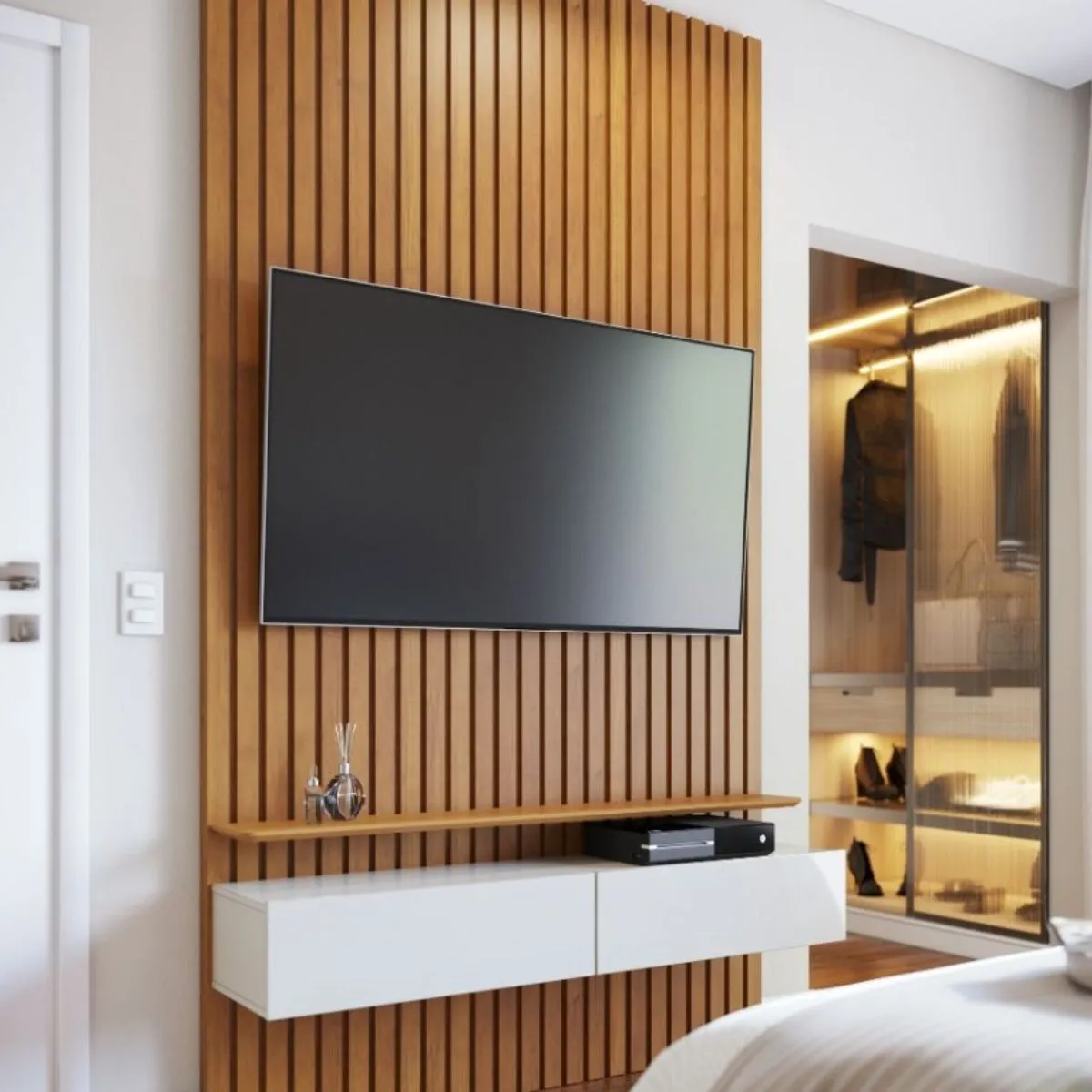 Home Ripado Prime 1.40 Com 2 Gavetas Nature/Off White