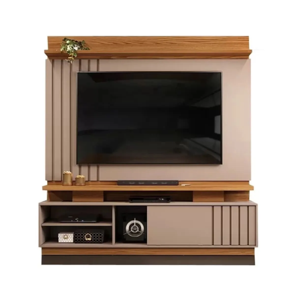 Estante Home Detroit Para TV Até 70 Polegadas Carvalho Nobre/Griz