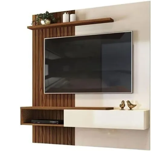 Painel Tito Para TV até 65 Polegadas Off White/Marroquim
