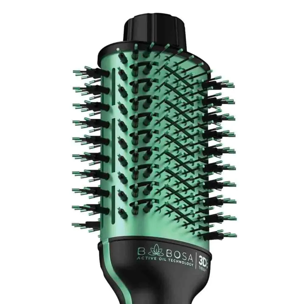 Escova Secadora Gama Babosa Brush 3D 1300w Bivolt Preta/Verde