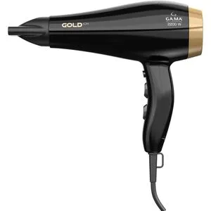 Secador De Cabelo Profissional Gama Gold Ion Essencial Oil Preto/Dourado 2200W 220V