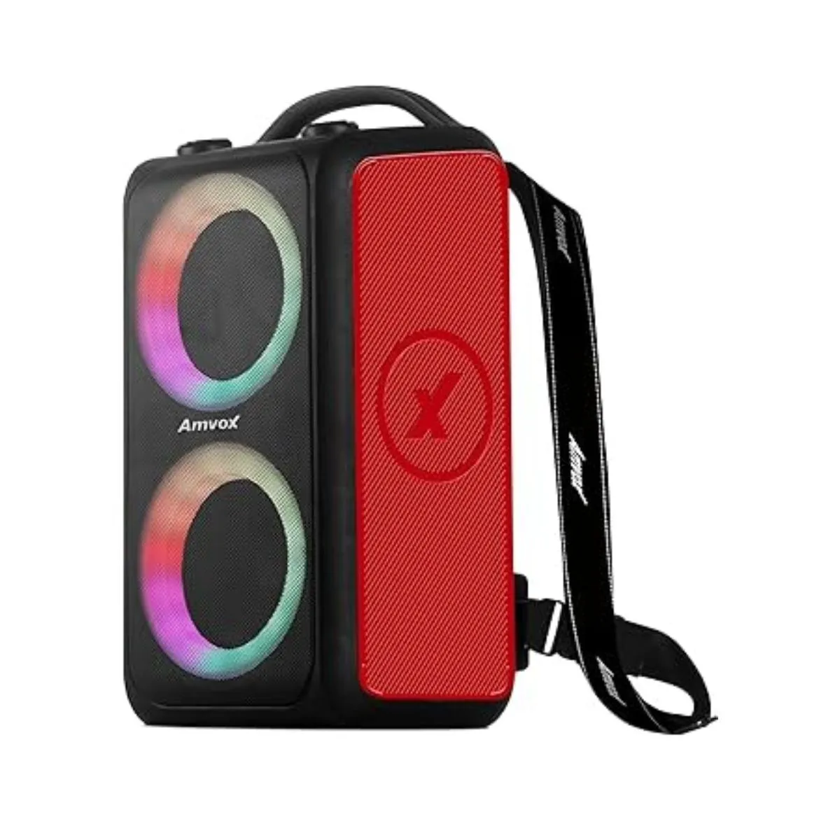 Caixa de Som Amplificada Amvox ACA 600 Bag Vox Red 600w com Led Bivolt