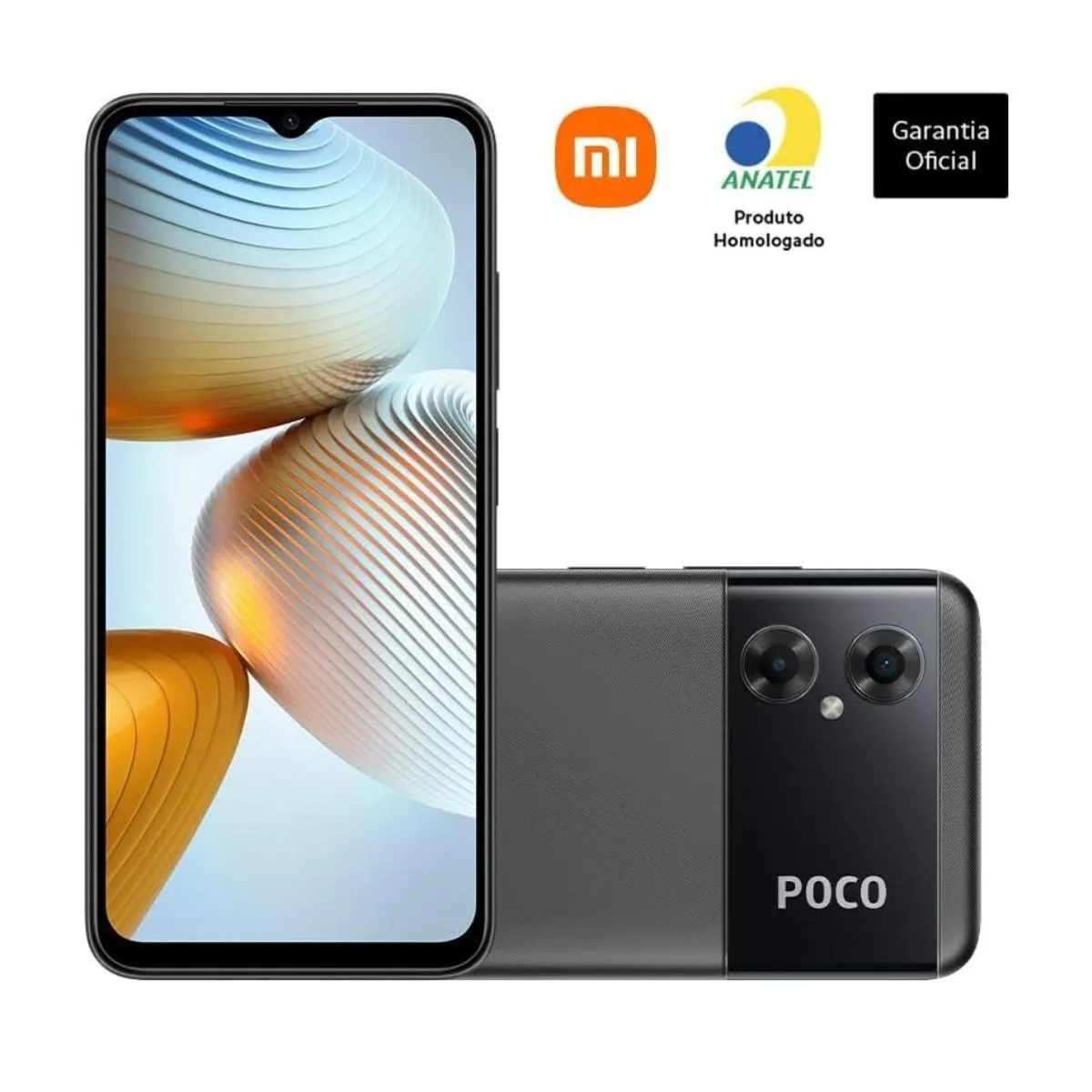 Smartphone Xiaomi Poco M4 5G 128Gb Preto 6GB Tela 6.58 Dual Chip Câmeras 13 + 2MP CX347PRE