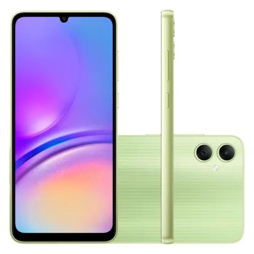 Smartphone Samsung Galaxy A05 128GB 4GB Verde Câmera Dupla 50mp+2mp e Selfie 8mp Tela 6.7