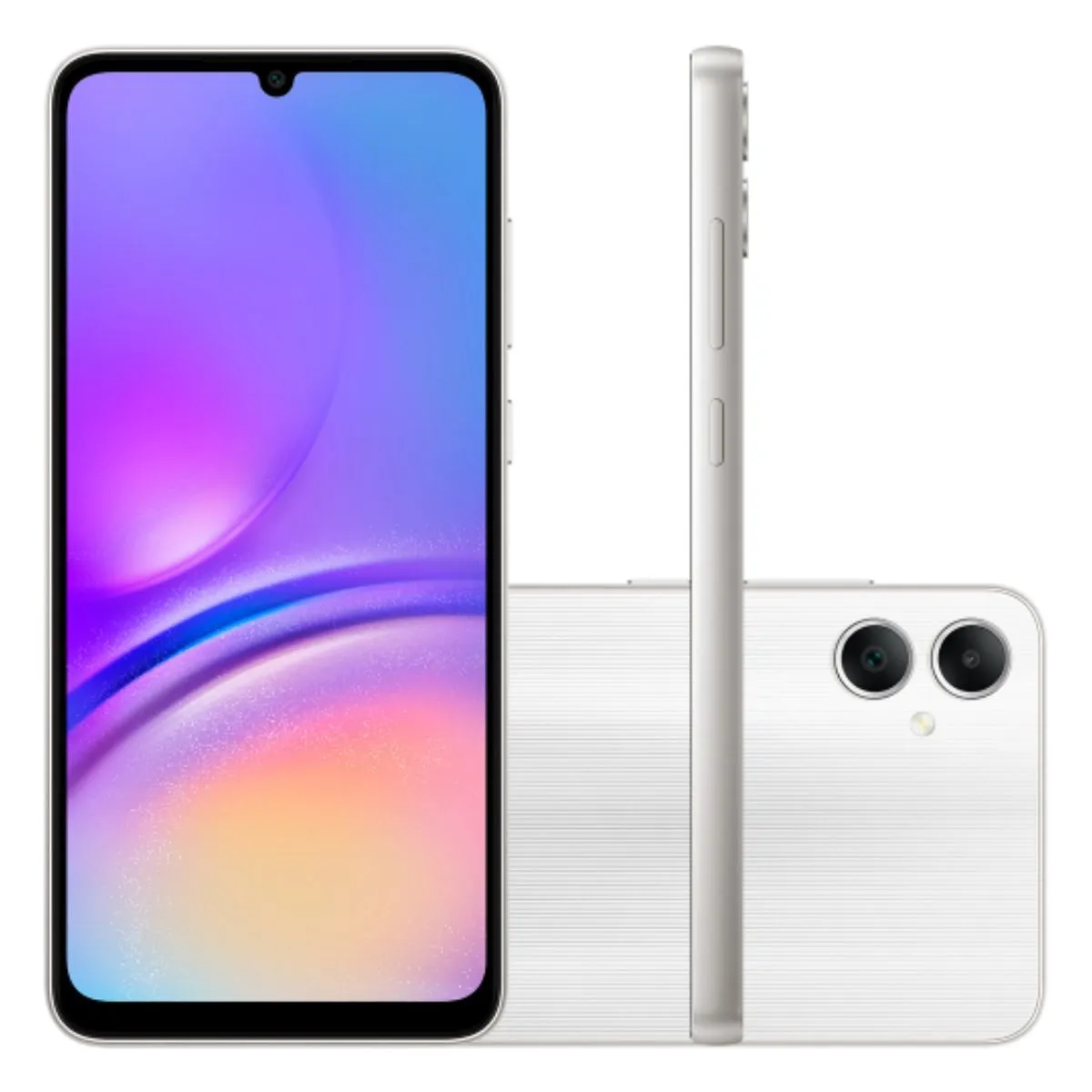 Smartphone Samsung Galaxy A05 128GB 4GB Prata Câmera Dupla 50mp+2mp e Selfie 8mp Tela 6.7