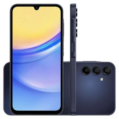 Smartphone Samsung Galaxy A15 5G 128GB 4GB Ram Azul Escuro Câmera Tripla 50MP + Selfie 13MP