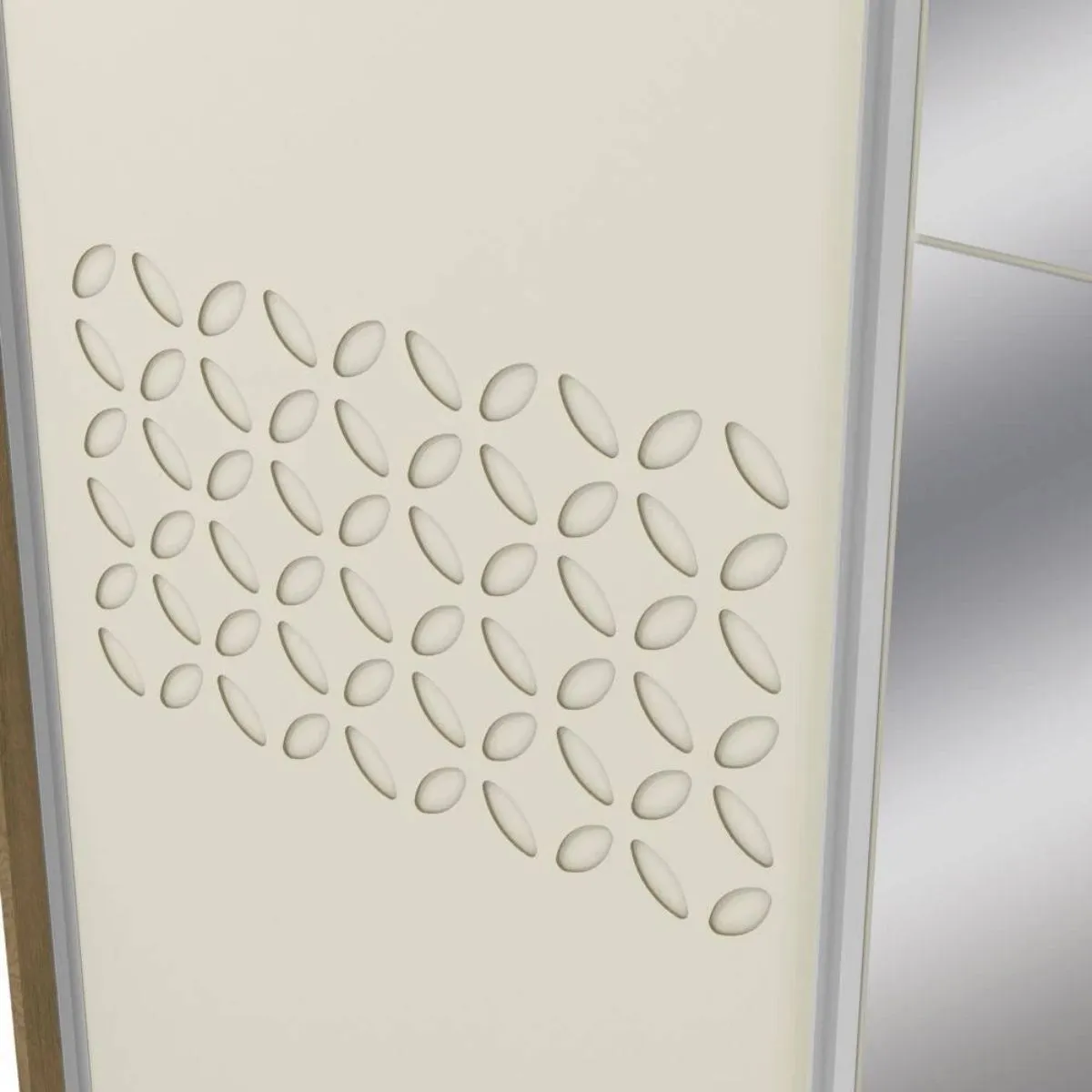 Guarda-Roupa Casal 3 Portas 3 Gavetas J576 Com Pés Freijo/Off White