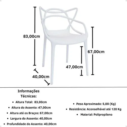 Cadeira Decorativa Allegra Em Polipropileno
