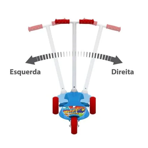 Patinete Infantil Skatenet Kid Azul com Freio e 3 Rodas Bandeirante