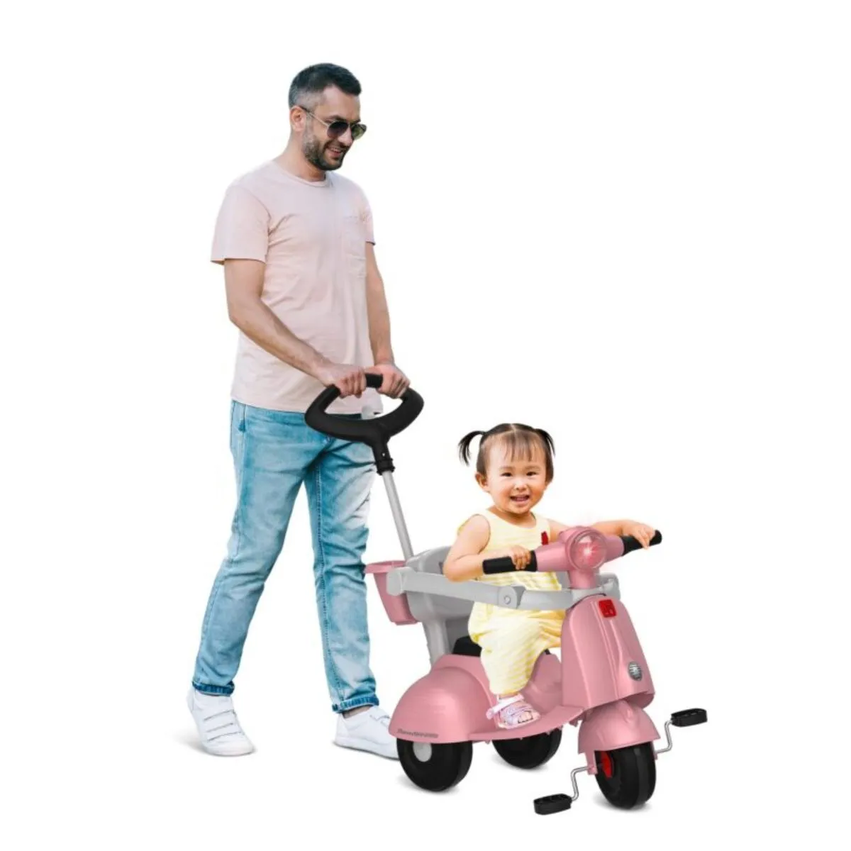 Triciclo Infantil Banderetta Pedal e Passeio Rosa Bandeirante