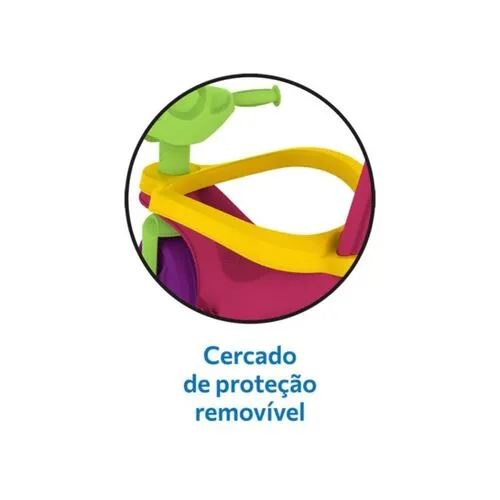 Triciclo Infantil Mototico Rosa (new) com Empurrador e Pedal Bandeirante