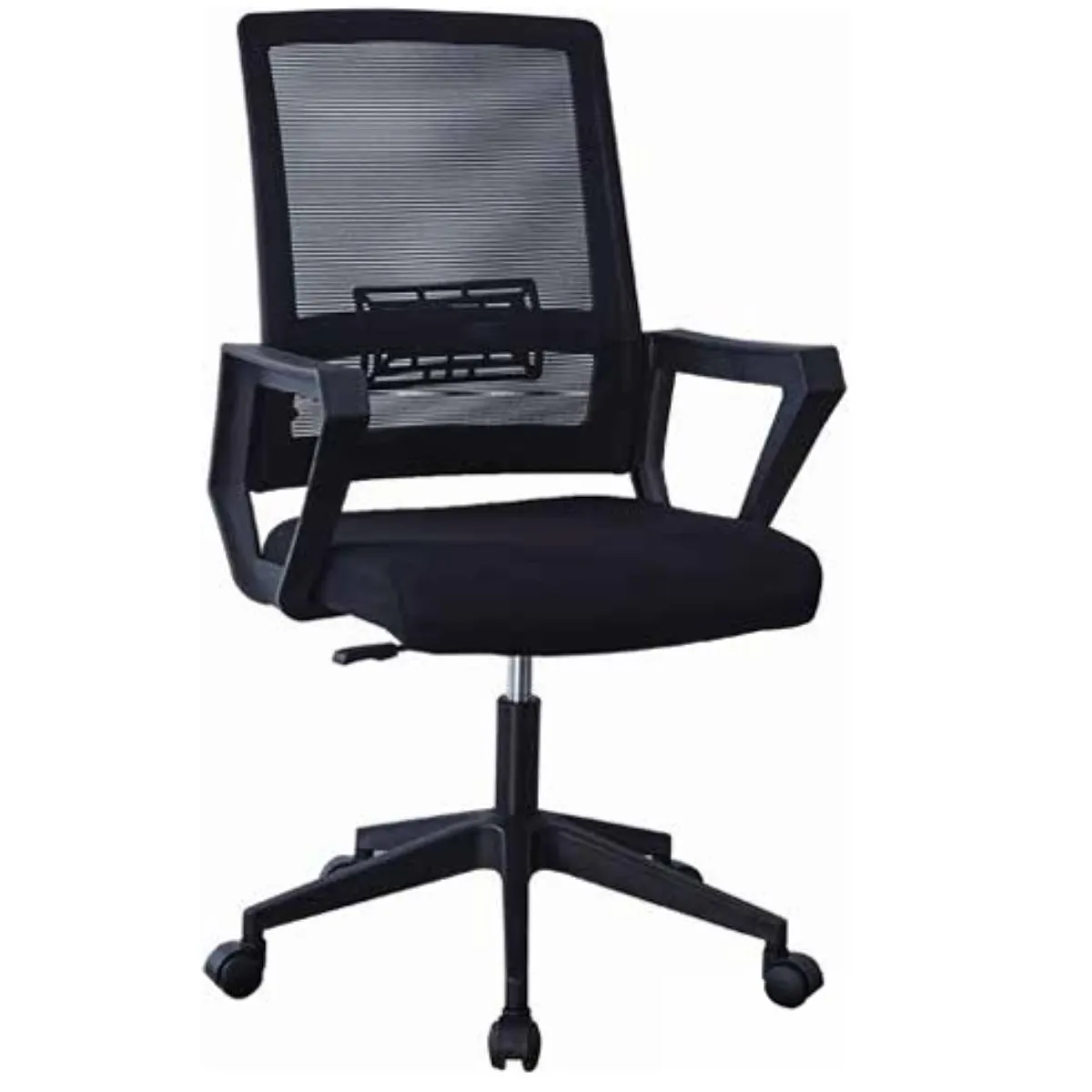 Cadeira Morfeu Média Diretor Encosto Em Tela Preta e Base Giratória