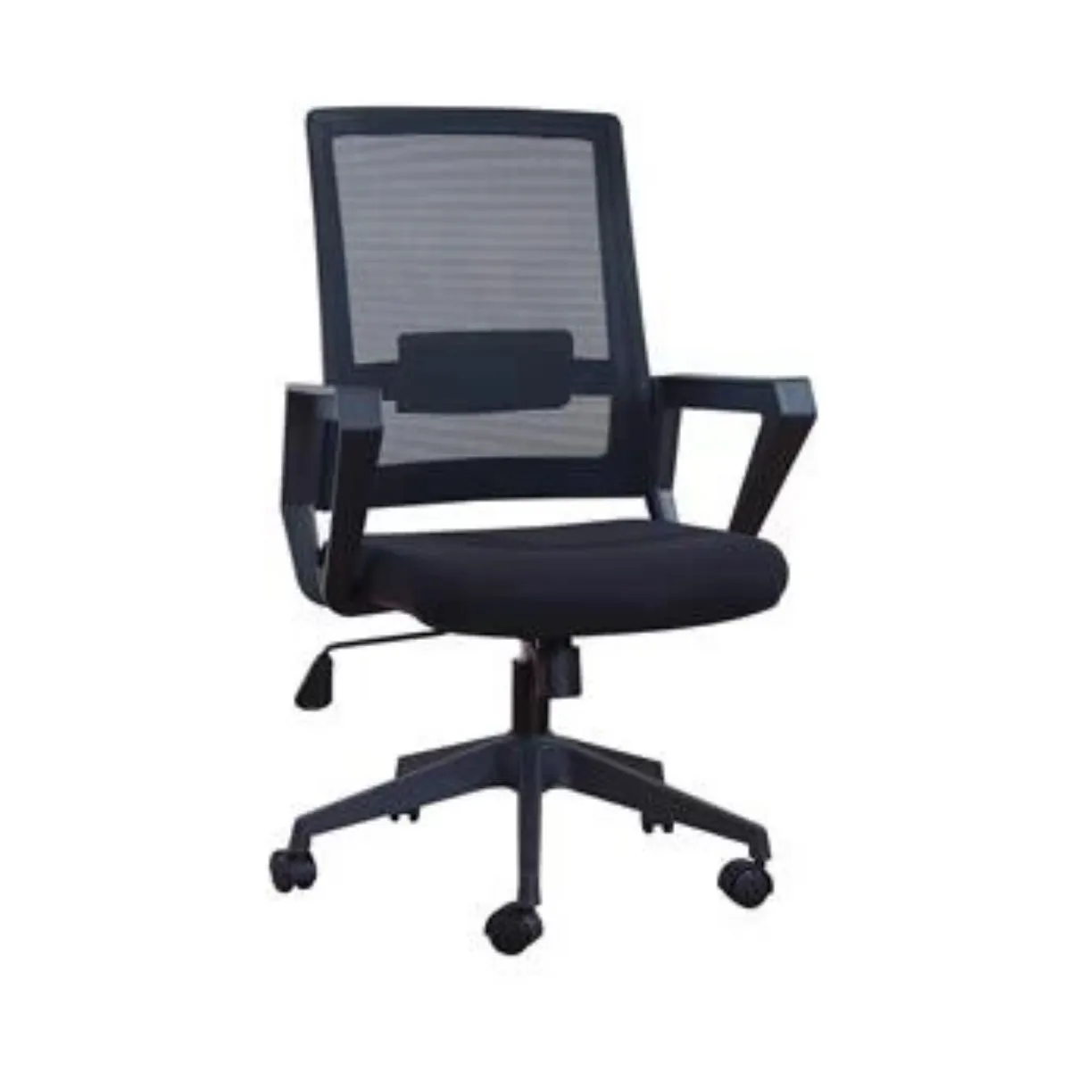 Cadeira Morfeu Média Diretor Encosto Em Tela Preta e Base Giratória