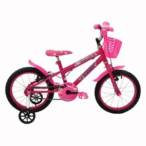 Bicicleta Infantil Aro 16 MTB Rebaixada Fadinha Rosa/Pink