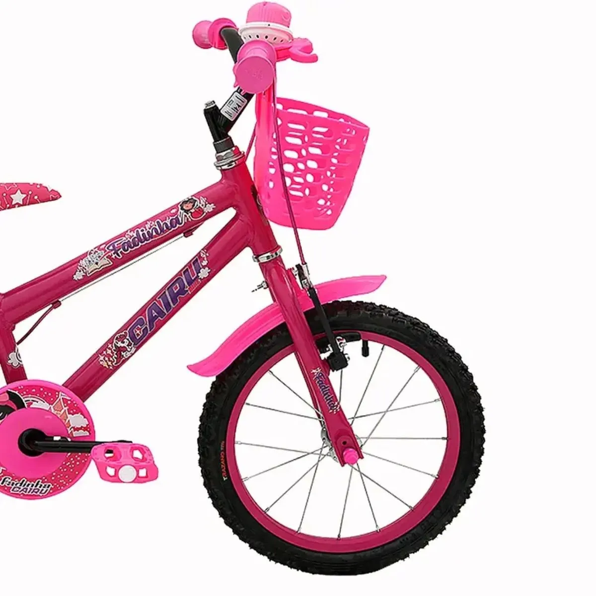 Bicicleta Infantil Aro 16 MTB Rebaixada Fadinha Rosa/Pink