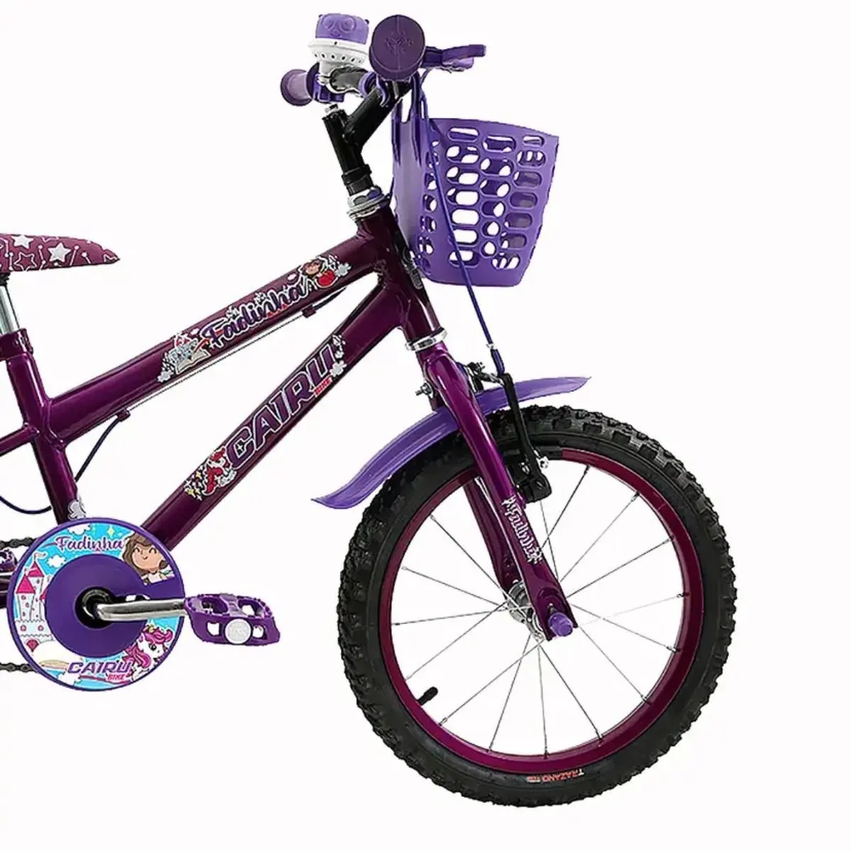 Bicicleta Infantil Aro 16 MTB Rebaixada Fadinha Lilás