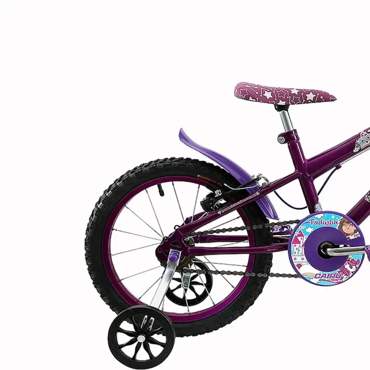 Bicicleta Infantil Aro 16 MTB Rebaixada Fadinha Lilás