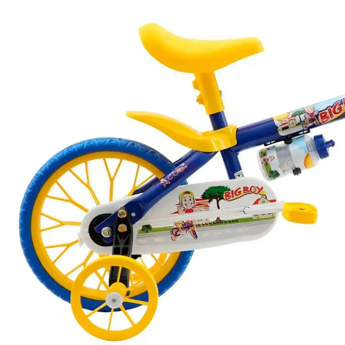 Bicicleta Infantil Aro 12 Shark Big Boy Azul/Amarelo