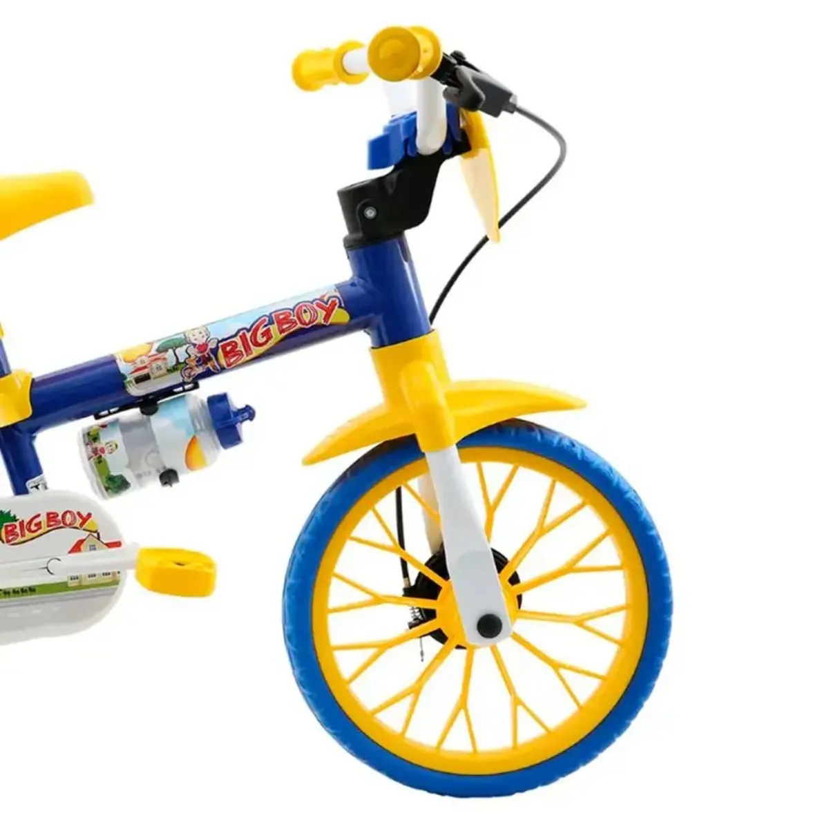Bicicleta Infantil Aro 12 Shark Big Boy Azul/Amarelo