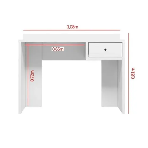Escrivaninha Easy Com 1 Gaveta Branco Fosco Liso