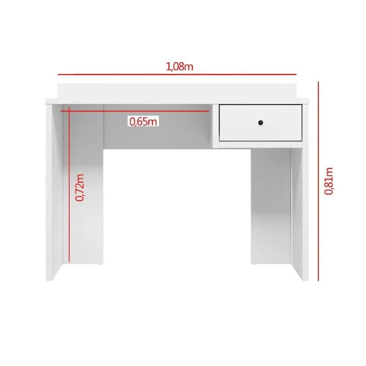 Escrivaninha Easy Com 1 Gaveta Branco Fosco Liso