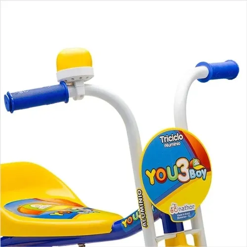 Triciclo Infantil De Alumínio You 3 Boy Nathor Azul/Amarelo