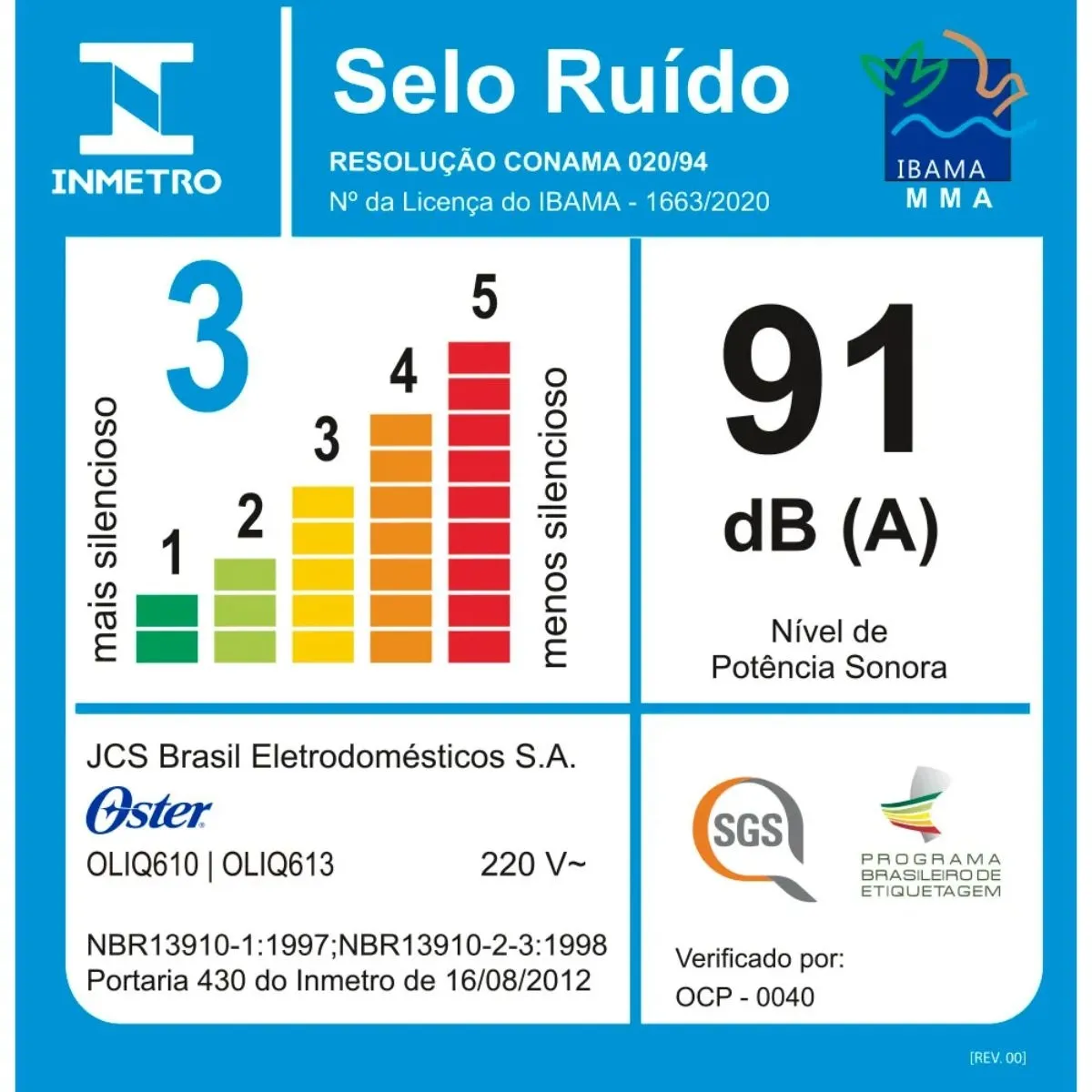 Liquidificador Oster Full 1400W 3,2L 15 Velocidades OLIQ610-220 Preto 220 Volts