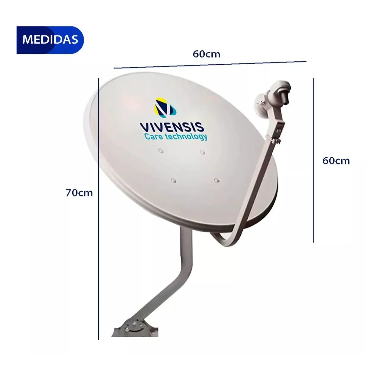 Antena Mini Parabólica Vivensis 60 cm