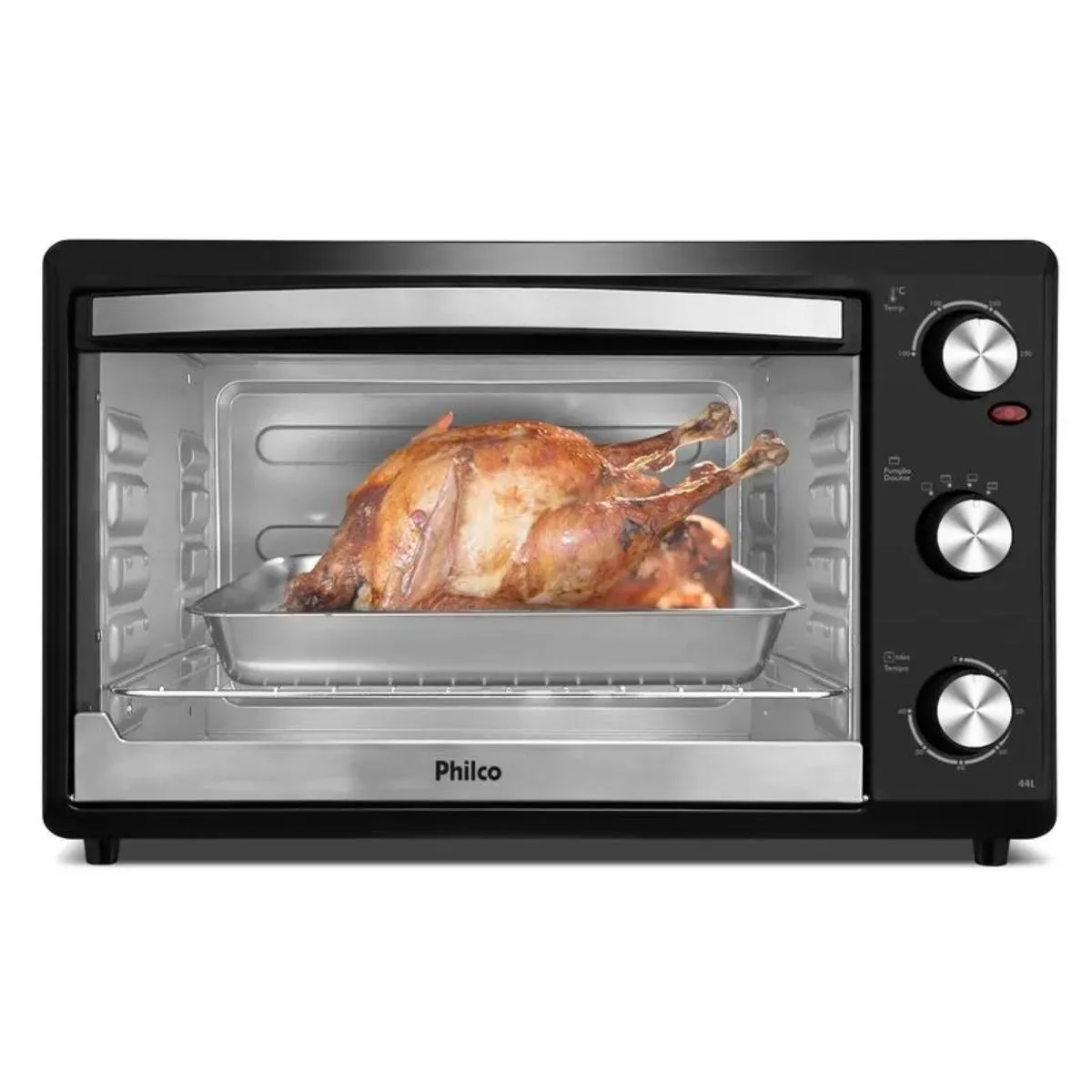 Forno Elétrico Philco PFE44P Dupla Resistência 44 Litros Preto 220v