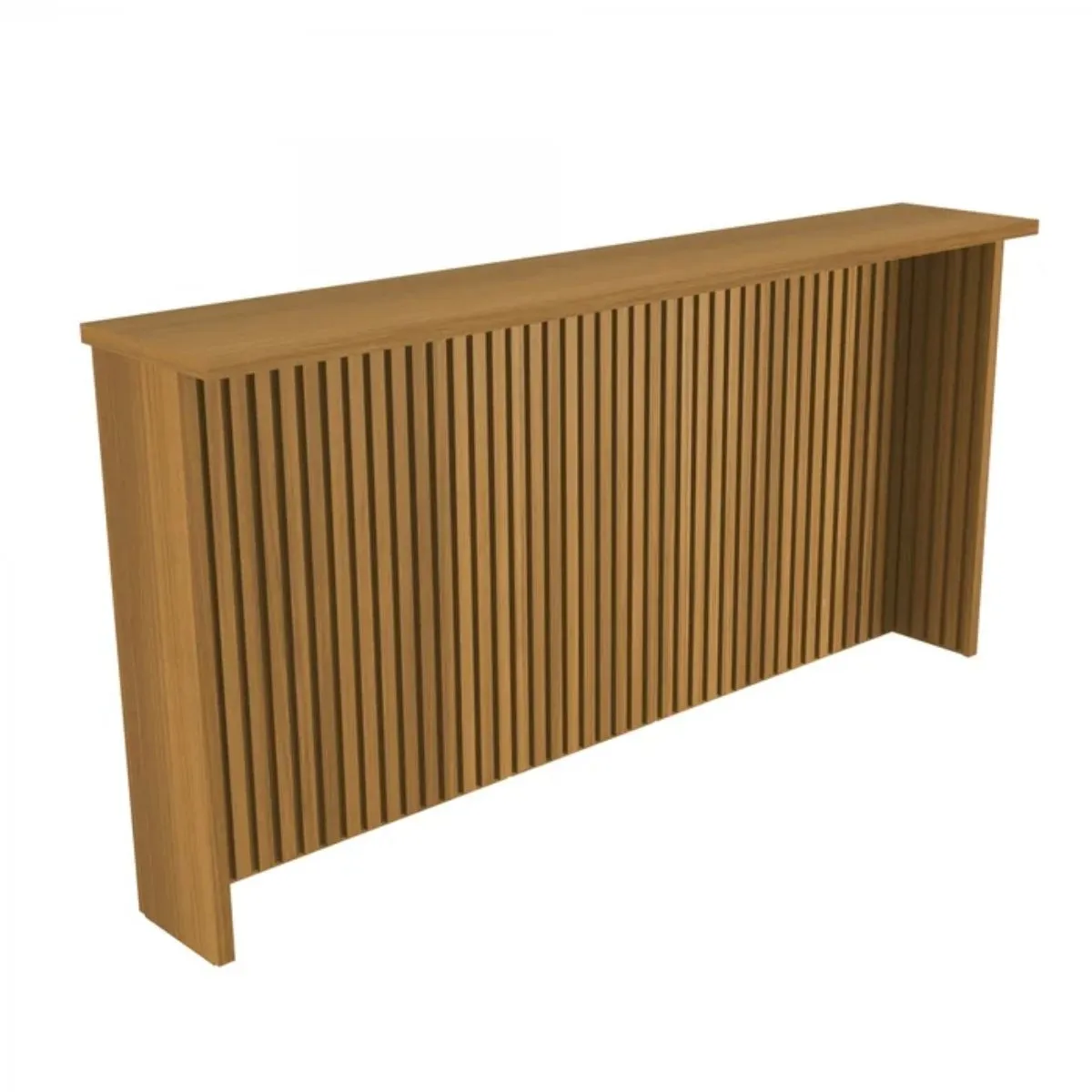 Painel de Ilha Ripado Bancada para Cozinha Nesher 200 CM 100% MDF Freijó