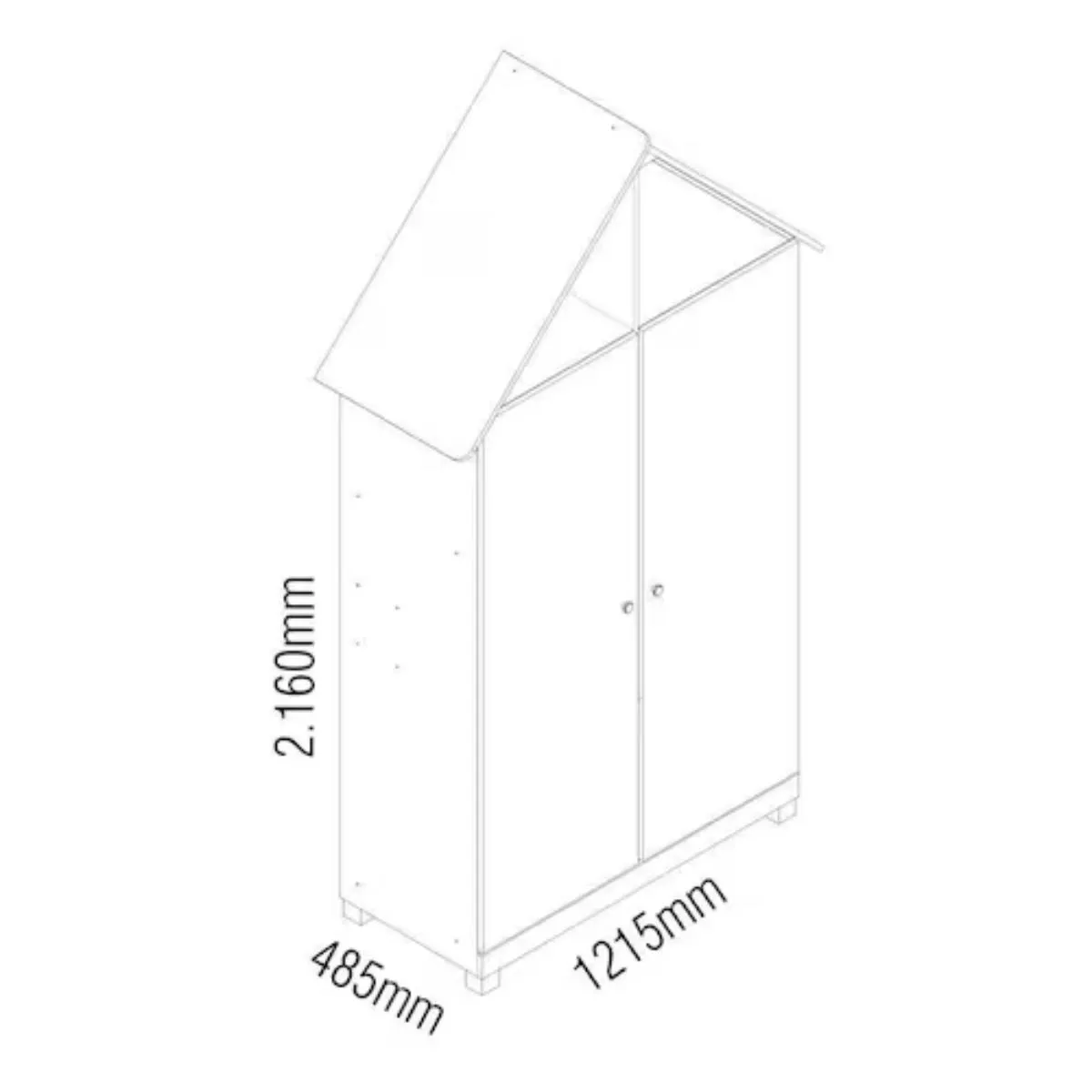 Guarda-Roupa Infantil 2 Portas Casinha Pink Ploc Gelius