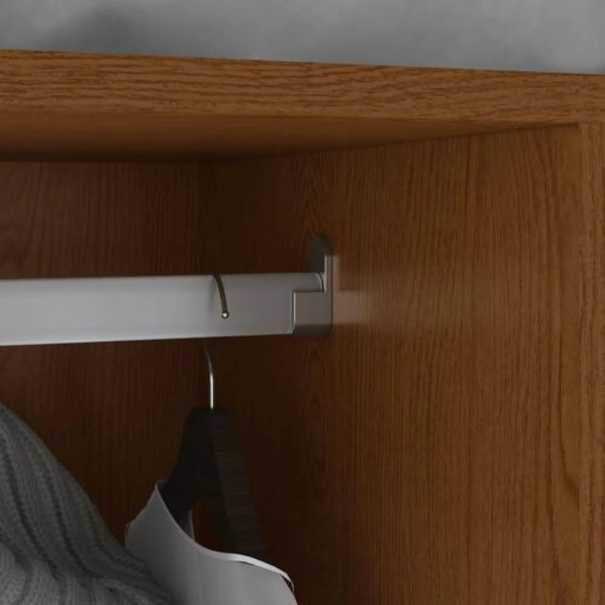 Guarda-Roupa Casal Andara Soft 08 Portas Com Espelho e Pés Amêndoa Clean/Off White Lopas